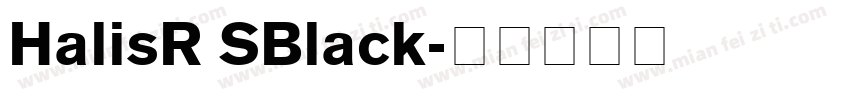 HalisR SBlack字体转换